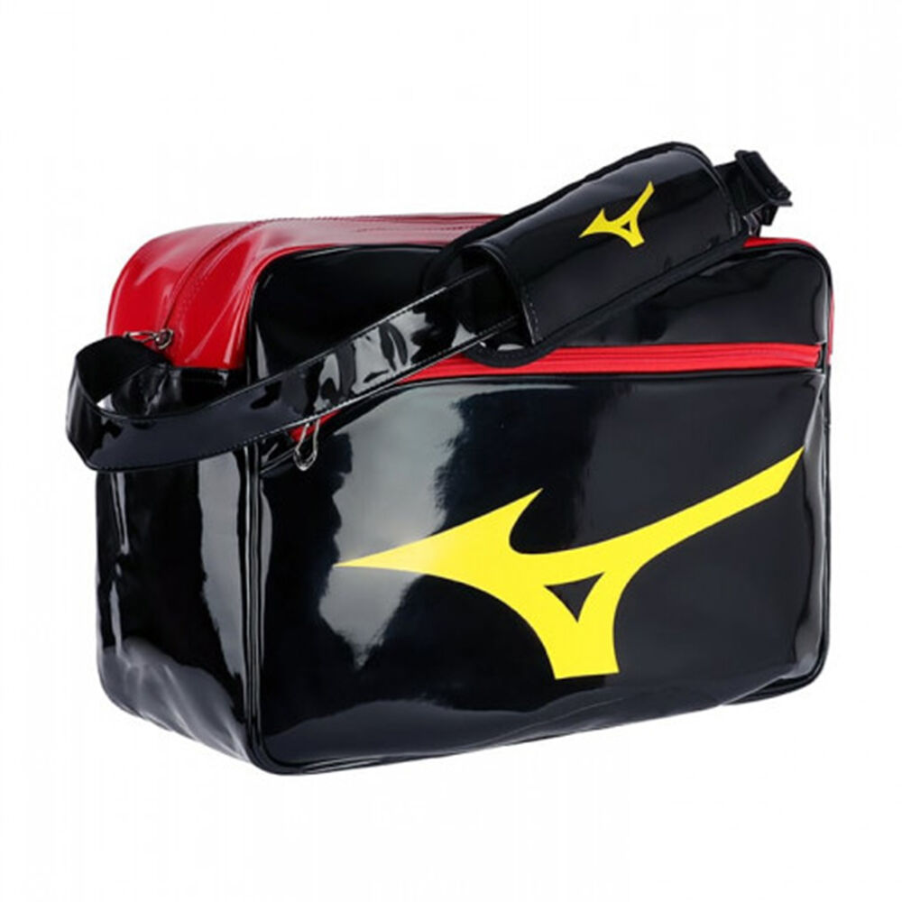 Bolsa Mizuno RB Enamel M Hombre Negras/Rojas España TLZR-86324